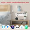 SwitchBot Bot 3Pack with Hub Mini - Smart Switch Button Pusher, Wireless App & Timer Control, Compatible with Alexa, Google Home, IFTTT, Easy to Use, Smart Light Control Set（White）