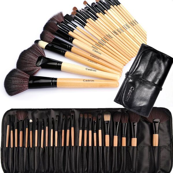 Pennelli Make Up,Cadrim 24 pezzi Set di pennelli professionali per trucco trucchi,pennelli trucco con borsa