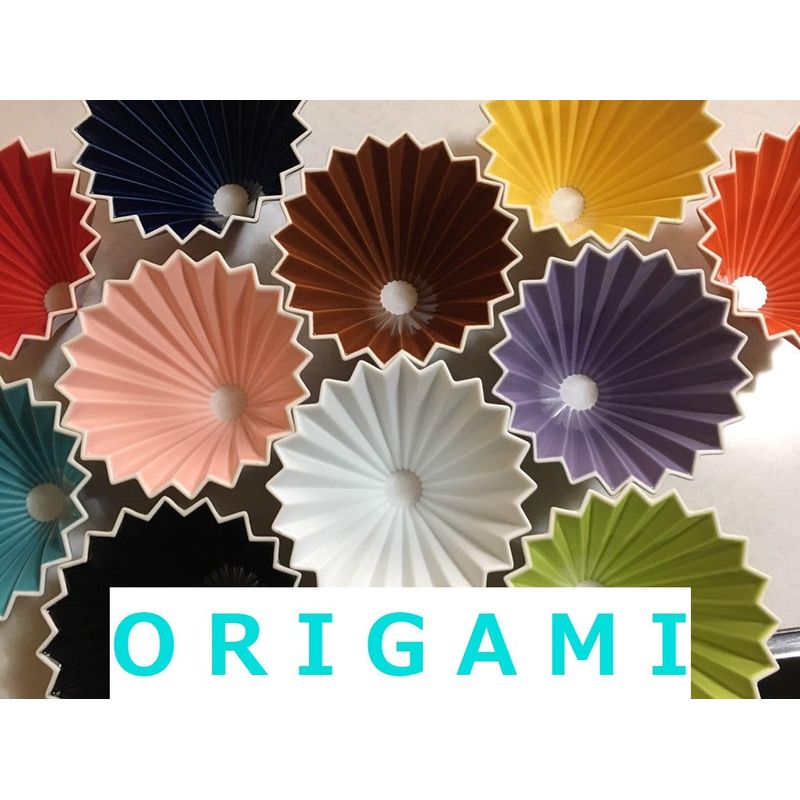 New Color Matte Color ORIGAMI Origami Dripper with Box Engraved *Holder ...