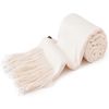 CJ Apparel Off White Thick Solid Colour Design Cotton Blend Shawl Seconds *NEW*(Size: One Size)