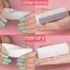 Morary 12-Pack, Nail Buffer Blocks for Natural and Acrylic Nails, 4 Sided, Medium Grit (White)