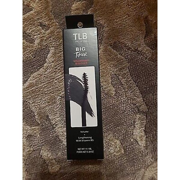 NIB New TLB The Lip Bar BIG TIMER Volumizing MASCARA Full Size BLACK 0.38 oz