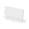 4 Pack 7"W x 5"H Sign Holder Side Load Slanted Advertisement Table Tent