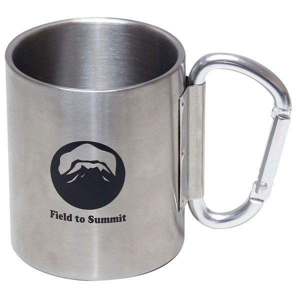 Field to Summit OFCASM25C Stainless Steel Mug Carabiner, 7.8 fl oz (220 ml), Double Wall, Insulated, Thermos, Stainless Cup, Foldable, Travel, Outdoor, Camping, Carabiner, Convenient Hanging