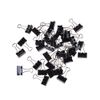 80 Pcs Office Mini Metal Paper Binder Clips Foldback Clips 19mm Black