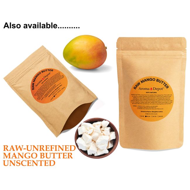 Aroma Depot 2lb / 32 oz Raw Cocoa Butter Unrefined 100% Natural