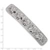 Solid Silver-tone Flower Hair Barrette 3.63" (Width = 19mm)