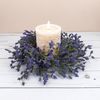 Floral Candle Ring Purple Array Astilbe Flowers 3 in Inside Ring 10 in Overall