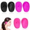 EXCEART 3 Pairs Hairdressing Ear Cover Professional Silicone Hair Dye Earmuffs Ear Protector Ear Cover for Salon Home Hair Dye Shower Bathing