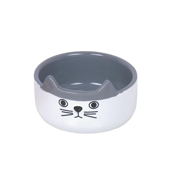 Nobby Cat Face Ceramic Bowl Diameter 13 x 4 cm 0.16 L White
