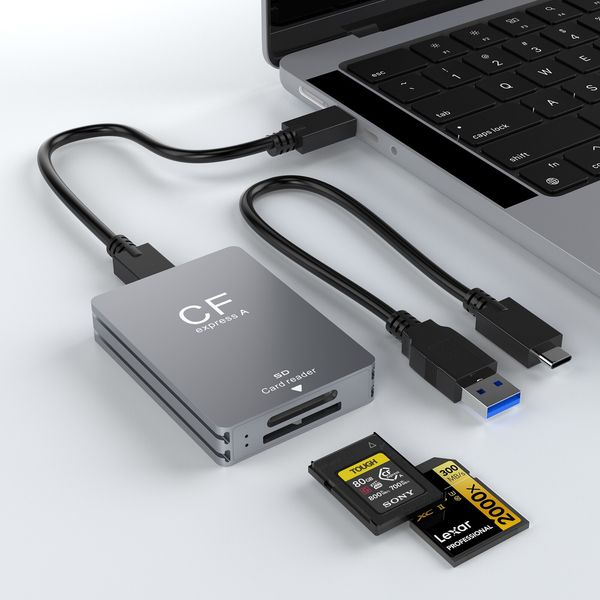 Sony CFexpress Type A&SD Card Reader High-Speed Dual Slot USB 3.2-For Cameras/PC