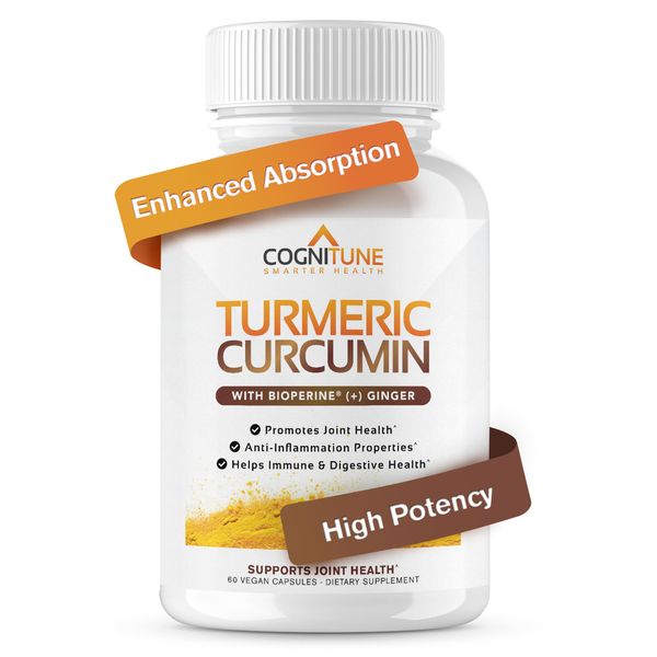 Organic Turmeric & Ginger Capsules - Turmeric Curcumin with Ginger & BioPerine, 95% Curcuminoids - Joint, Digestion, Immunity Support, Black Pepper Extract for Increased Absorption