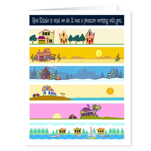Stonehouse Collection | Realtor Thank You Note Card | 10 Boxed Cards & Envelopes | Real Estate Is What We Do (Standard)