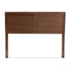 Baxton Studio Raya Mid-Century Wood Full Headboard in Walnut Brown