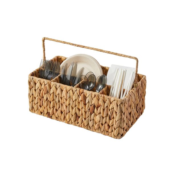 Berdeng Utensil Caddy, Utensil Basket for Table,Napkin and Utensil Holder, Silverware Caddy, Cutlery Holder, Utensil Holder for Party, Picnic Caddy for Plates and Utensils…