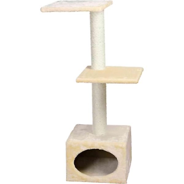 Badalona 43" Cat Tree, 3-Level Sisal Cat Scratcher, Plush Covered Cat Condo With