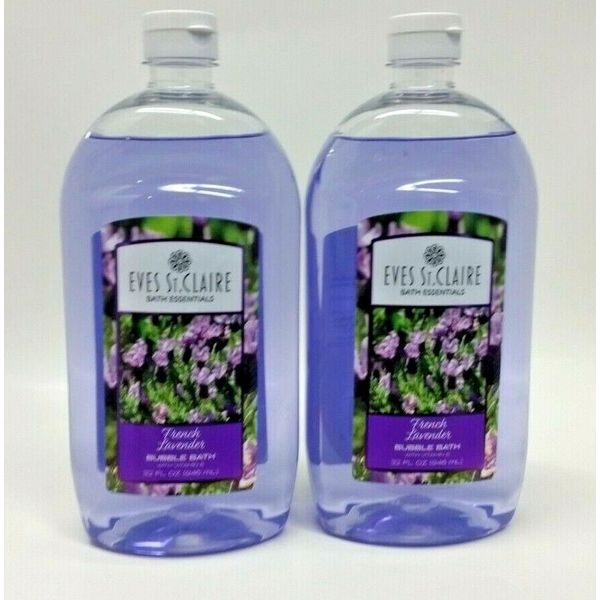 Lot of 2 Eves St Claire French Lavender Bubble Bath, 32 fl.oz. ea. Free Shipping