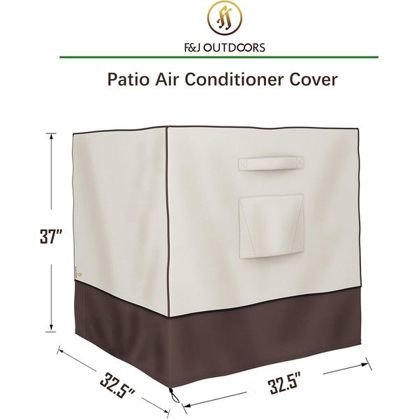 F&J Outdoor AC Cover-32.5"W x 32.5"D x 37"H-Fits up to 32 x 32 x 36" AC Unit