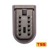 TSS Push Button Wall Mounted Key Safe - Outdoor Key Lock Box - 3 to 10 Digit Code Length - Easy Code Change - Keysafe - Key Holders for the home - Key Lock Box