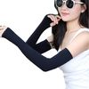 [Perforated Net] Arm Cover, Bicycle, Cycling, Golf, Marathon, Heatstroke Prevention, UV Protection, Cold Feeling, 2 Piece Set, Finger Type, UV Protection, Sunscreen, Sweat Absorbent, Quick Drying, Black