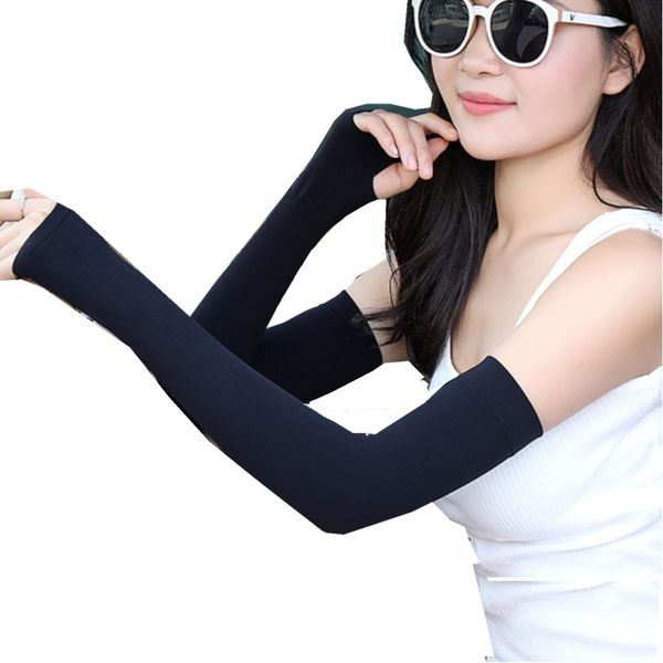 [Perforated Net] Arm Cover, Bicycle, Cycling, Golf, Marathon, Heatstroke Prevention, UV Protection, Cold Feeling, 2 Piece Set, Finger Type, UV Protection, Sunscreen, Sweat Absorbent, Quick Drying, Black