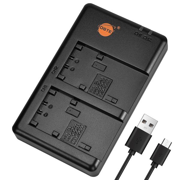 DSTE Fast Charging USB Dual Batterie Ladegerät Compatible für Sony NP-FP50 NP-FP90 NP-FH50 NP-FH100 NP-FV50 NP-FV70 NP-FV100
