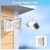 【Compatible with PTZ Cameras】 Security Camera Junction Box, Outdoor CCTV Mounting Bracket, IP65 Waterproof ABS Plastic Cable Concealment Box(2 Pack)