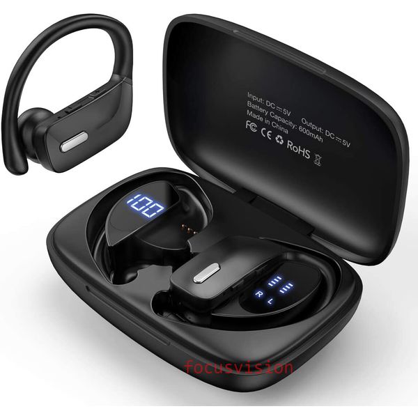 Bluetooth 5.0 Headset Wireless Earphones Stereo Noise Reduction Sport Ear-hook