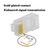 GELRHONR 100 PCS Cat 6 Connector RJ45 Modular Plugs,Cable Solid Crystal Head CAT6 Crimp Ends for Solid or Stranded UTP Cable CAT5 CAT5E CAT6