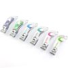6 Pcs Assorted Color Foot Shaped Metal Cutter Toe Nail Clipper