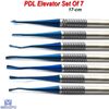 Dental PDL Luxating Root Elevators Set of 7 Precise Periotome Blue Titanium Tips