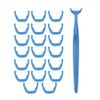 1 Piece Reusable Dental Floss Holder Handle +100 Pieces Replacement Floss Heads Teeth Stick Toothpicks Floss to Clean Between The Tooth