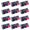 Push Speaker Terminal, 2 Position, Set of 12, Audio Self-Activation, Black/Red