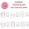 PHOERA Face Cheek Blush Cream Anglicolor Perfect Makeup Cream Blush Cheekcolor, Long-Wear, Matte, Bold, Lightweight, Blends Easily, Contours Cheeks (101#Freesia)