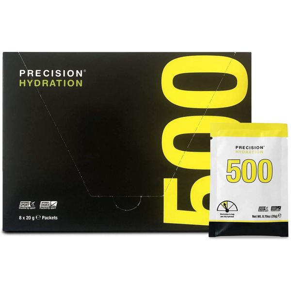 Precision Fuel & Hydration - PH 500 Electrolyte Drink Mix, 1 Box (8 Servings), 500mg/L - Yellow