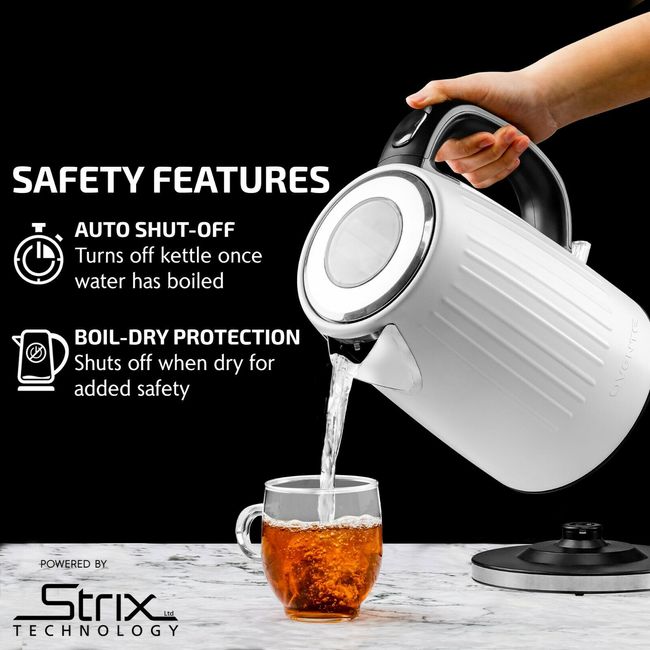 OVENTE Electric Tea Kettle Stainless Steel 1.7 Liter Portable