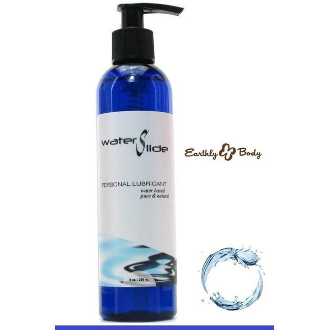 Water Slide Lube WaterSlide Water Based Moisturizer Lubricant Intimate VEGAN 8oz