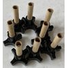 [8 Pack]Left Hand Thread Stud Knobs, Plastic 4 Arm, 5/16”-18 Thread 2” Long