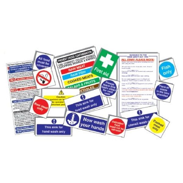 Senior catering starter sign pack. (17 notices)