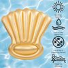 Pool Central Inflatable Golden Shell Sparkle and Shine 63 Inch Swimming Pool Float