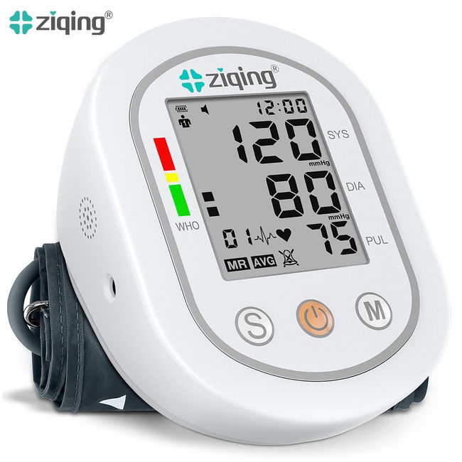 Ziqing Blood Pressure Monitor  Arm Digital BP L Cuff Pulse Heart Rate Machine