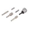 Right Angled Drill Adaptor Set 6pc Magnetic Quick Chuck In Case 1/4 3/8 1/2" Dr