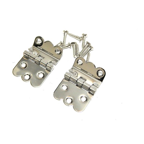 Napanee Hoosier Cabinet Hinge Solid Brass Nickel Plated 3/8 Off Set Pair