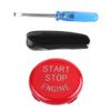 Car Engine Start Button, Car One-Key Start Stop Button Engine Ignition Switch Cover with Screwdriver & Clay for E Chassis 3 series (Red)