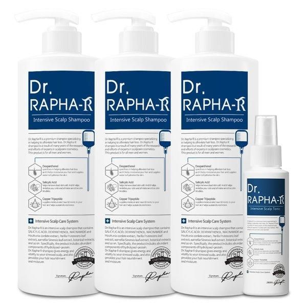 [Dr. Rapha R Shampoo] Dr. Rapha R Hair Loss Shampoo Set 3,150mL Seborrheic Scalp Dandruff Itching Hypoallergenic