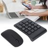 Wireless Numeric Keypad,2.4G Numeric Keypad & Mouse Combo,Mini 18 Keys Number Pad,Financial Accounting Numeric Keypad with Wireless Mouse for Laptop,PC,Notebook