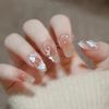 Turkalla Nail Tips for Hands, 24 Pieces, 12 Different Sizes, 3D Dimensional, Easy to Apply, Reusable, Fake Nails, Gel Nails, Nail Seals, Hand, Nail Art, Nail Parts, Stylish, Popular Design, Beginners, Coming of Age Ceremonies, Weddings, Receptions