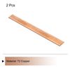 sourcing map 2Pcs 12" x 1" Copper Flat Bar,1/8" Thickness Copper Bar Stock for Grounding Systems Architectural Projects