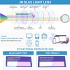 JM 3 Pack Oversized Reading Glasses for Women Square Blue Light Blocking Computer Readers Spring Hinge, 1.0