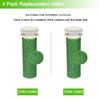 4 Pack Extra Coarse Green Replacement Roller Refills Compatible with Scholl Express Pedi Foot Smoother
